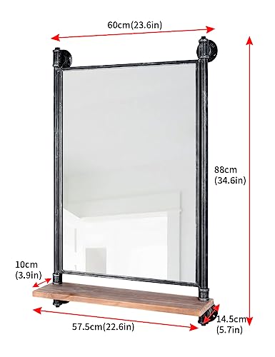 Suliang JZ(SG)-70X50[SY] Industrial Rectangle Bathroom Mirror thumb #2
