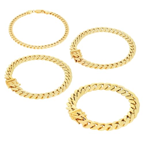 Nuragold 10K Real Yellow Gold Miami Cuban Link Chain Bracelet 7