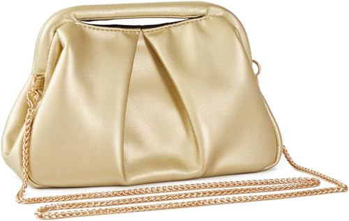 Image of Evening Bag Clutch Purse for Women Top-handle Clutch Bag Detachable Chain Crossbody Bag Party Wedding Handbag
