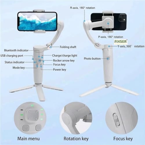 Image of M1 Gimbal Stabilizer for iPhone, Android, Built-in Face Tracking Feature, Ultra-Light, Fixser Gimbal,Active-Track 7.0,One-Tap Edit,Phone Mode Vlogging Stabilizer YouTube Video