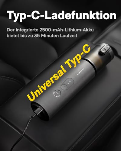 HOTO Handstaubsauger Auto, 4-in-1-Akku-Staubstaubsauger mit 20000Pa Starker Saugkraft, Elektrischer Druckluft-Staubsammler, Mini Staubsauger für Auto, Schreibtisch, Computer, Büroreinigung