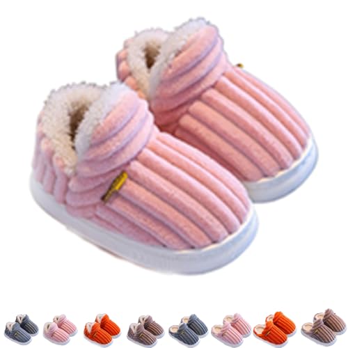 Slipper Booties, Winter Fuzzy Warm Thick-Soled Plush House Cloud Slides Children's, Sweat-Wicking, Cold-Resistant