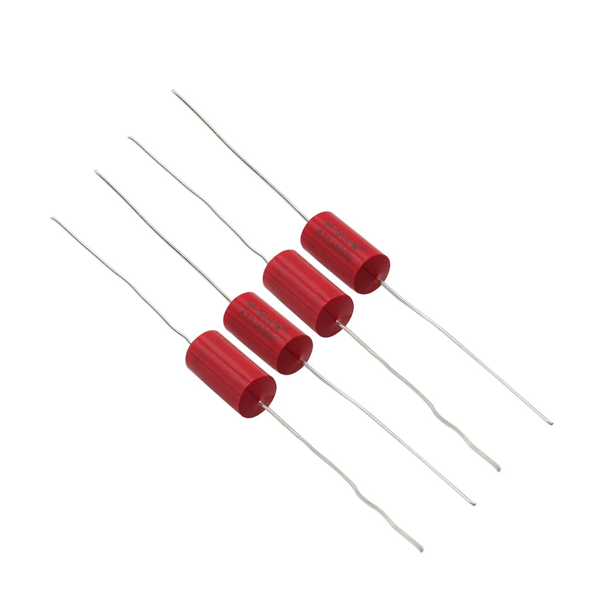FLEOR 4pcs Guitar Tone Capacitors 473J 400V Small Size MKP Metallized Polyester Film Capacitors