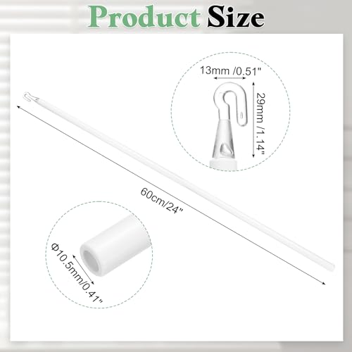 Tige de store vertical anti-blocage 61 cm pour commande de rideau - 3