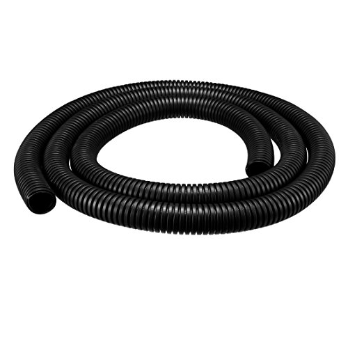Ruilogod 2M Length 25mm Outside Dia Corrugated Bellow Conduit Tube for Electric Wiring Black (id: 0b6 e9d 9ed 15d 41d