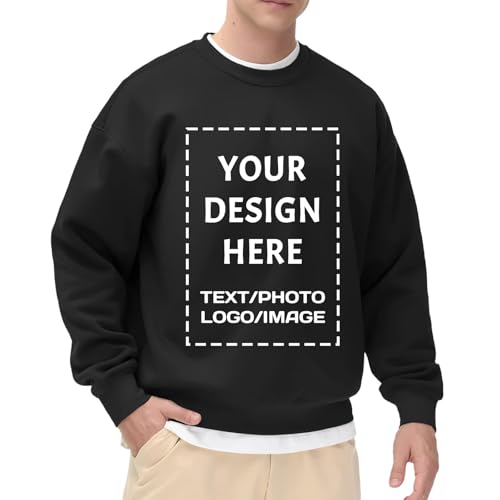 Personalized Sweatshirt for Men Women Custom Sweatshirts with Text Logo Photo Customized Unisex Sweatshirt Front Back Print2