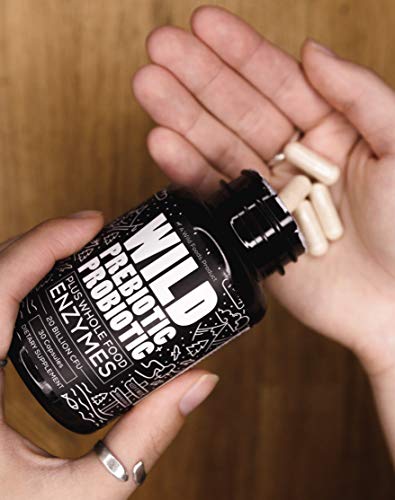 Wild Prebiotics And Probiotics With Digestive Enzymes | 20 Billion Cfu - 10 Strains For Women & Men | Support Gut Health & Digestion Supplements | Non-Gmo Prebiotic Fiber | 30 Capsules #TOP3