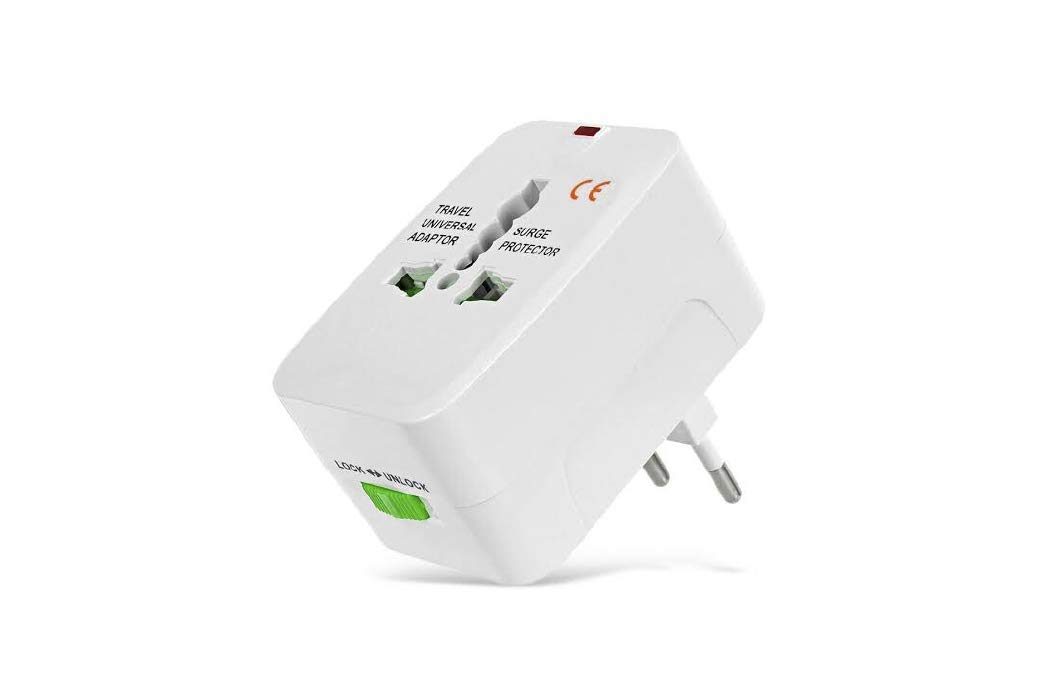Lehmox LEY-202 Universal Travel Adapter showing various plug types