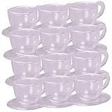 Milisten 12Sätze Teetassen Set für Puppenhaus Teiliges aus Material für Kreative Rollenspiele und Dekoration Mikroszenen