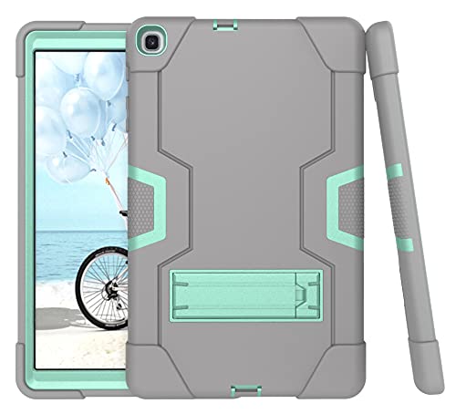 Étui silicone Samsung Tab A7 10.4 2020 Harthy gris turquoise avec béquille