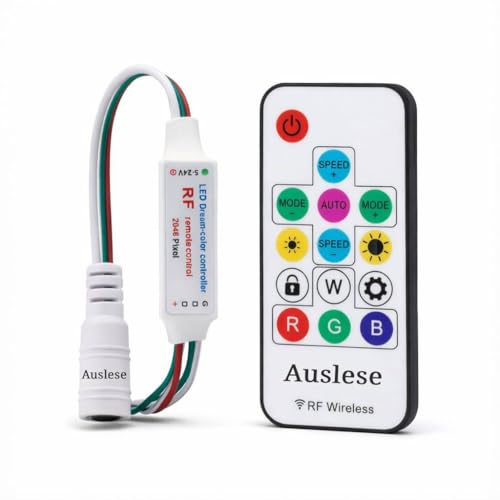 Image of Mini RF LED Dream Color Controller 14 Key Wireless Remote WS2812B WS2811 Addressable RGB Pixel LED Strip Gaming Room TV PC DIY Lighting 5V 12V 24V