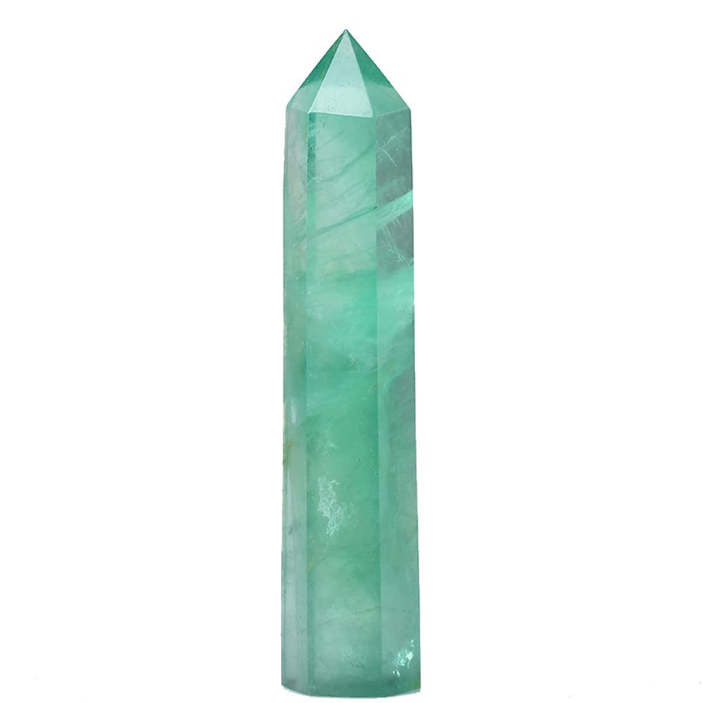 Obélisque en fluorite verte naturelle : le cadeau idéal pour un intérieur zen