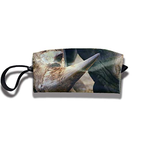 Preisvergleich Produktbild Kosmetiktasche Bleistiftbeutel, Nashorn Paar Briefpapier Geldbörse Aufbewahrungsorganisator Reisehalter