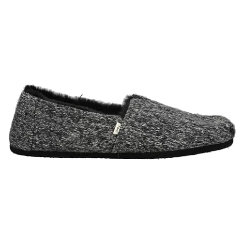 TOMS Womens Alpargata Cozy Belmont Slip On Flats Casual - Black - Main Image