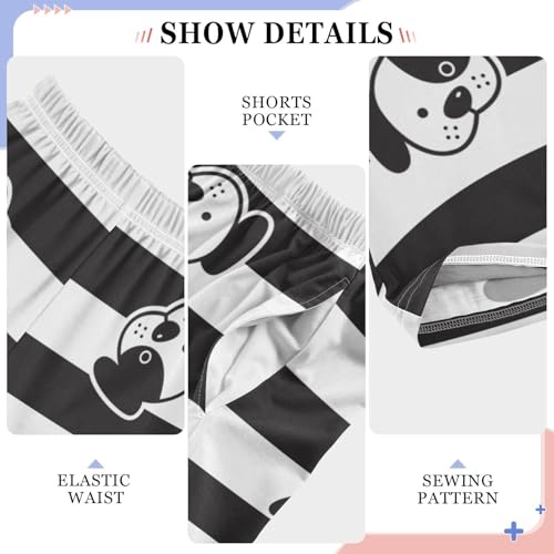 Boys' Pants Animal Cute Bulldog Striped Long Bottoms Jogger Pants Elastic Waist Trousers with Pockets S-XL4