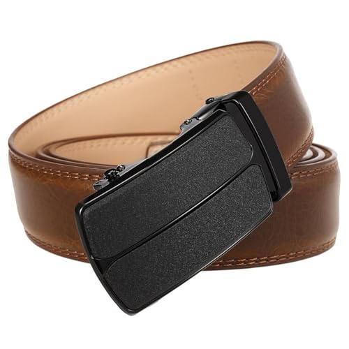 Men's Luxury Matte Automatic Buckle Leather Belt For Business Trousers2