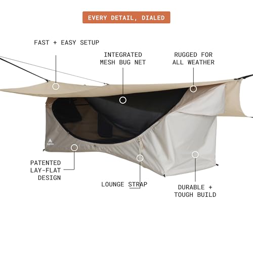 Image of Haven Tents Lay Flat Hammock Tent - Waterproof Camping Hammock with Mosquito Net, Insulated Pad and Rainfly - Haven Tent, Haven XL, Haven Safari