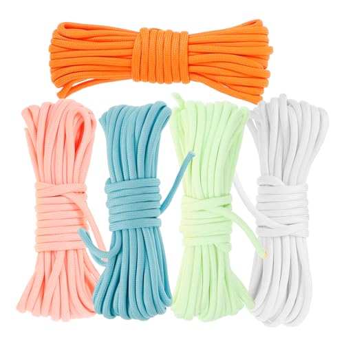 BIUDECO DIY Camping Tent Ropes Pack m Length Mm Wide Canopy Rope Tent Pole Elastic Reflective Wind for Outdoor Activities