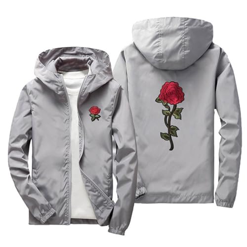 Kids Lightweight Waterproof Rain Jacket - Boys Girls Embroidery Print Hooded Raincoat Soft Wear Windbreaker for Toddlers