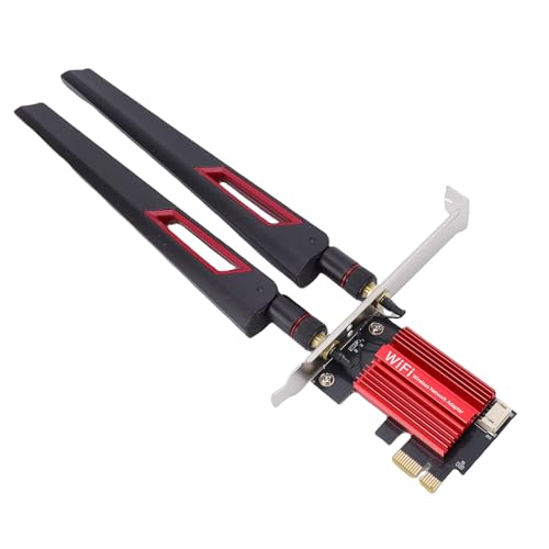 VBESTLIFE Tarjeta WiFi 7 PCIe, RTL8922 Pro 6400Mbps Adaptador de Red Inalámbrico Tri Banda con 2 Antenas de Alta Ganancia 10dBi para Windows 10 y 11 miniatura 5