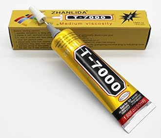 Aronet Zhanlida T-7000 Black Color Multipurpose Transparent, Industrial Adhesive Glue Tool for Cellphone Middle Frame, Nail Art, Resin Crafts, Back Cover, Jewelry Glass (1.68 fl Oz/ 50ml)