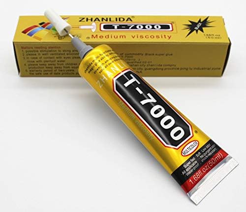 Aronet Zhanlida T-7000 Black Color Multipurpose Transparent, Industrial Adhesive Glue Tool for Cellphone Middle Frame, Nail Art, Resin Crafts, Back Cover, Jewelry Glass (1.68 fl Oz/ 50ml)