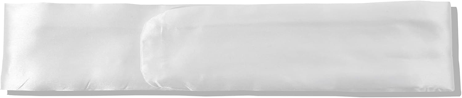 Sleepdown 100% Silk Top Knot Hair Headband, Naturally Hypoallergenic, Soft and Comfortable - 22 Momme - Ivory White