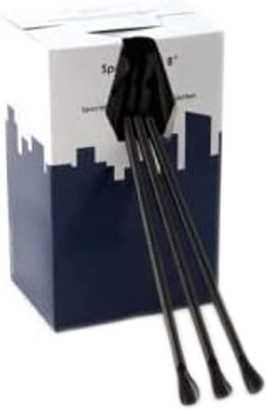 8" Classic Black Straight Spoon Accessory (Box 200)