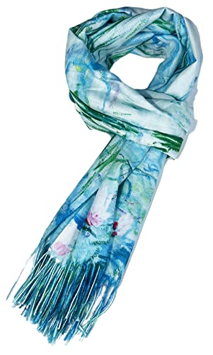 Soft Cashmere Feel Scarf Elegant Large Winter Warm Scarves Shawl Wrap Gifts Monet Klimt Van Gogh's Art Printed3