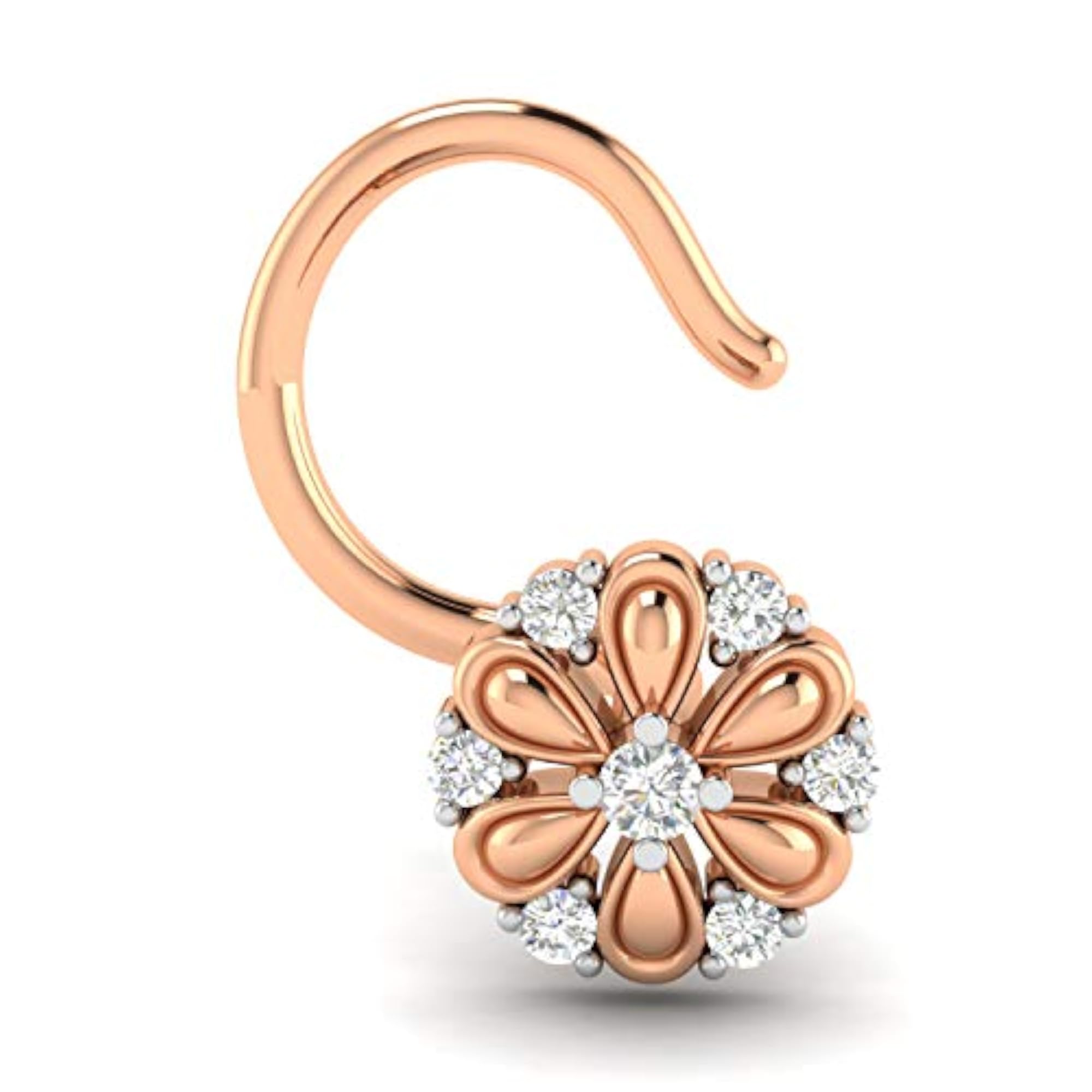 Women's 9K BIS Hallmarked Rose Gold Stud Nosering