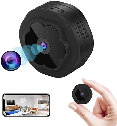 WiFi Spy Hidden Camera Wireless Portable Nanny Cam, Mini 1080P HD Small Security Cameras with Night Vision Motion Detection Alert for Phone APP, Micro Monitor for Home/Car/Office/Baby/Apartment