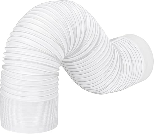 Cityflee Manguera de escape flexible para aire acondicionado, tubo de conducto de PVC blanco para unidades portátiles de CA
