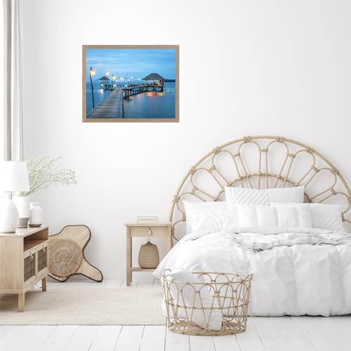 Image of JCJMY 17x22 Picture Frame Rustic Brown for Poster Photo Picture, Horizontal and Vertical Formats for Wall Hanging, 17 x 22 Wall Gallery Poster Photo Frame for 17 by 22 Photos Posters, Rustic Brown