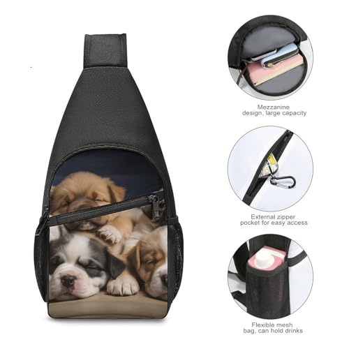 Mochila deportiva de pecho Sleepy Dogs para senderismo miniatura 5