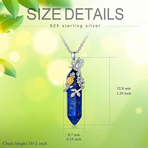 Birthstone Bird Necklace for Women 925 Silber Bird/Hummingbird/Flamingo Jewelry Gift for Women Wife Daughter Mom Girlfriend Sister Birthday Christmas Mothers Valentine's Day Gifts