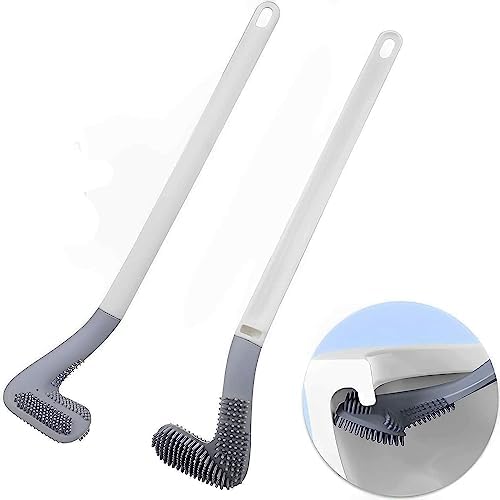 ALOUD CREATIONS Plastic Golf Shape Toilet Brush Cleaner Pack Of 2,L