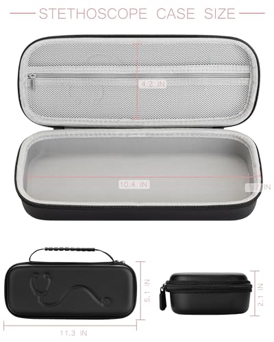 Image of Stethoscope Case for 3M Littmann Classic III & Lightweight II S.E, Black