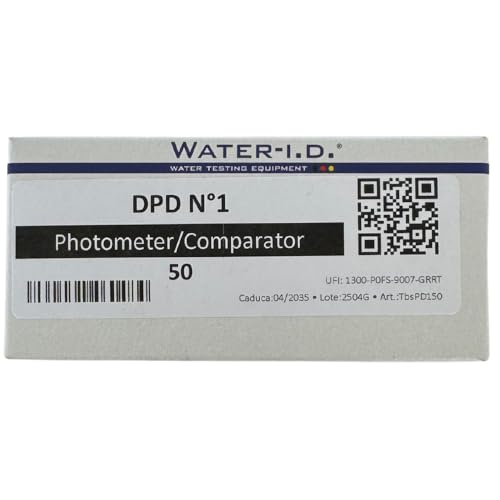 DPD N.º 1 para PoolLab 1.0 y 2.0 – Reactivo para la medición de cloro libre | 0,0–6,0 mg/l – Caducidad: 2 años – 50 tabletas (TbsPD150)