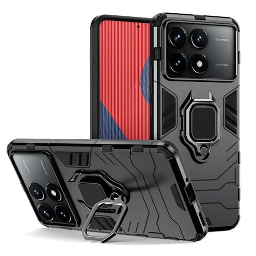 Image of SPAZY CASE Poco X6 Pro 5G Back Cover | Dual Layer Armor Defender Full Body Protective + PC Hybrid Kickstand Back Case Cover for Poco X6 Pro 5G