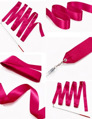 Image of BookMyCostume Gymnastic & Rhythmic Dance Ribbon Wand Collection - 2-Meter Ribbon Sticks - Ideal for School Sports Day & Gymnastic Training - Fancy Dress Costume Accessories for Kids, Teens & Adults
