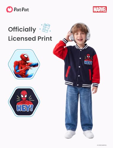 Image of Disney Kids Fleece Bomber Jacket, Varsity Outerwear with Pockets, 2-10Y