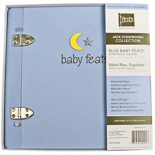 Baby Feats Scrapbook Journal By Jack Scrapbooks - Blue #TOP2