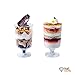 HallGEMs - Premium Dessert Cups with Spoons (Pack of 50, 3.4 oz), Reusable Party, Event, and Catering Cups, Pedestal Design