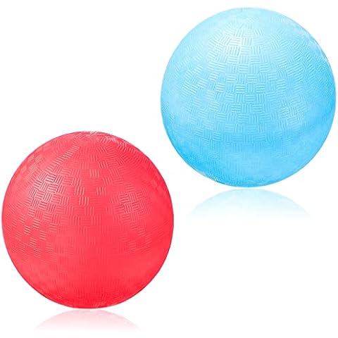Civaner 2 Pack of 5 Inch PVC Made Dodgeball Balls, Red Blue, Suitable for Kids Outdoor Play, Exercise, Yoga Cover