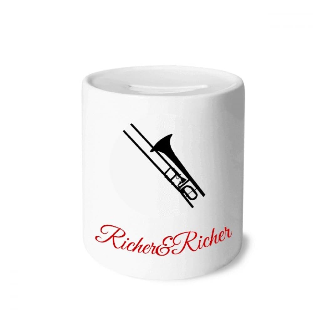 Tromb classique instrument de musique tirelire au motif Rich and Rich Bank