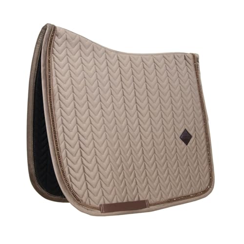 Tapis de selle dressage FULL velours beige pour célébrer la complicité avec votre cheval