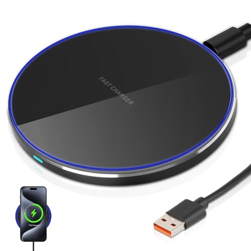 Chargeur sans Fil Rapide 20 W pour iPhone17/16/15/14/13/12 11Pro Max/Pro/Mini/XS/XR/X/8 Plus，Chargeur à Induction Station de Charge pour Samsung Galaxy S23/S22/S21/S10E/S9/S8, Note 20/10/9