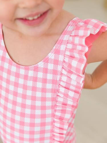 Image of RuffleButts Baby /Toddler Girls Ruffle Strap One Piece Swimsuit w /UPF 50+ Sun Protection