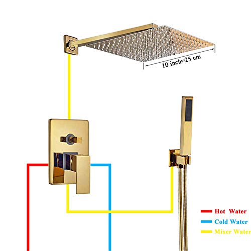 Baignoire murale mitigeur de douche or pour rénovation salle de bain - 5