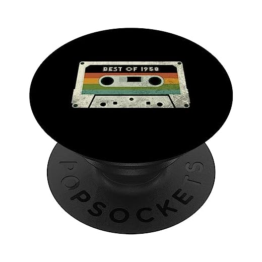 Regalo de 65 cumpleaños 65 años hombres mujeres retro vintage 1958 PopSockets PopGrip Intercambiable